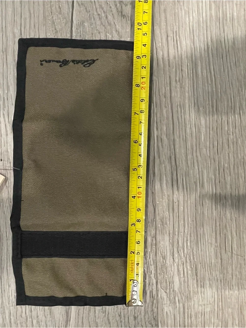 Eddie Bauer Nylon Hook & Loop Closure Wallet Brown Tan Black Trim NWT